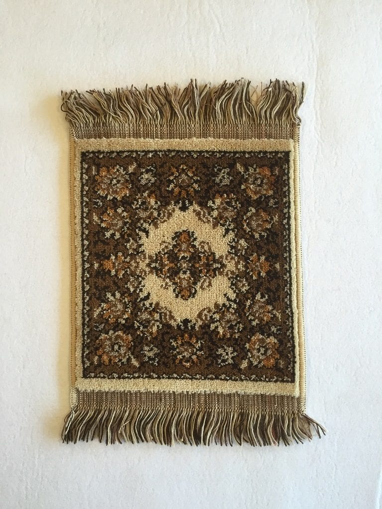 smyrna kleedje bruin beige - vierkant 35 x 35 cm