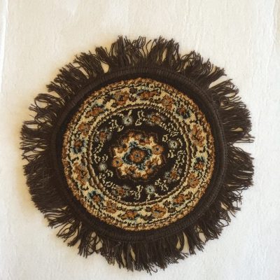 smyrna rond 35 donkerbruin blauw