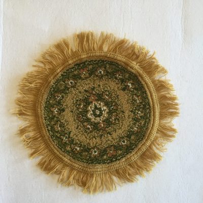 smyrna kleedje groen - rond 35 cm