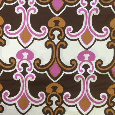 bruin roze patroon retro stof