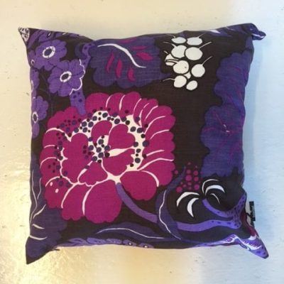 bloem paars lila streep - retro kussen