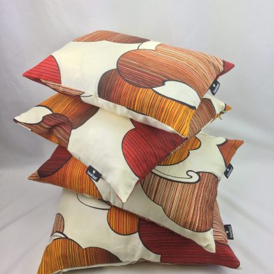 blad oranje beige - retro kussen