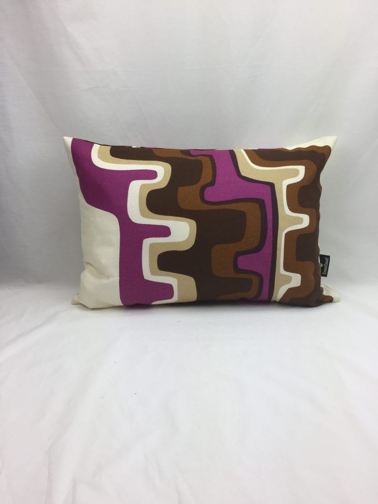 lijnen paars bruin beige - retro kussen - Afbeelding 5