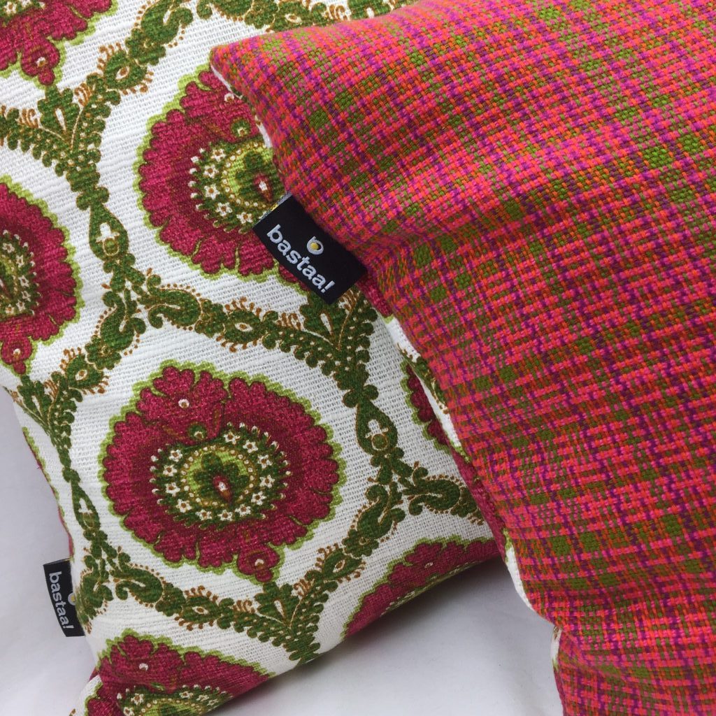 bloem blad patroon roze effen - Afbeelding 3