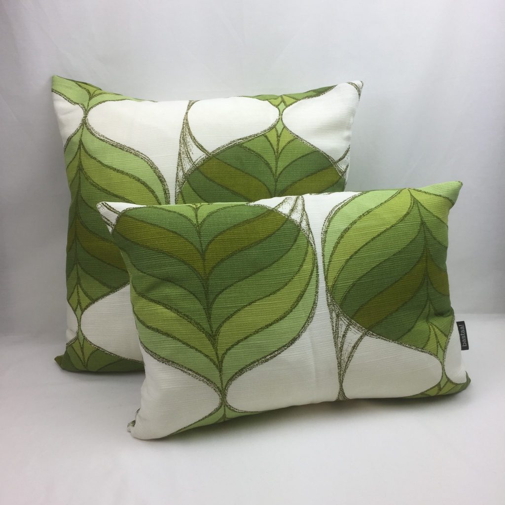 blad groen wit - retro kussen