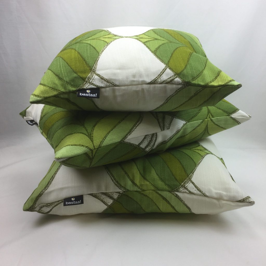 blad groen wit - retro kussen - Afbeelding 2