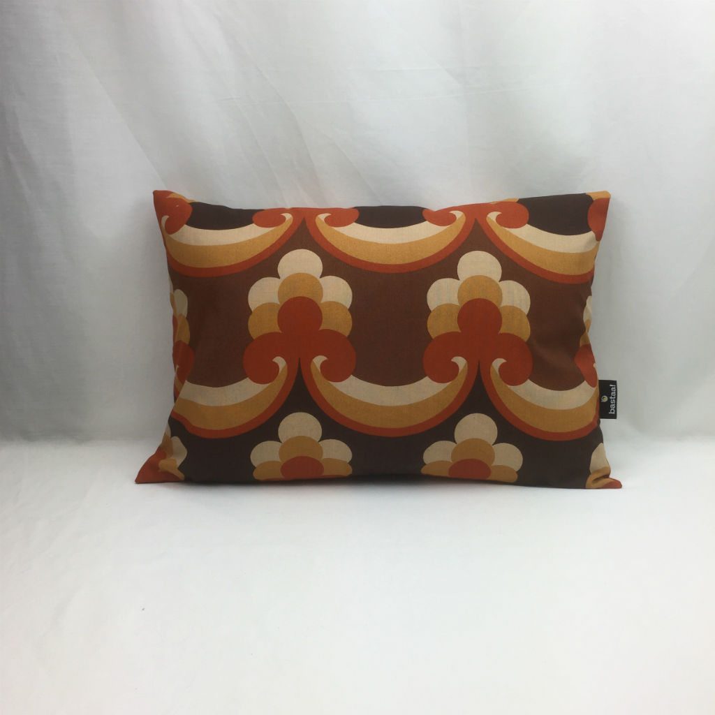 patroon bruin oranje retro - kussen retro - Afbeelding 3