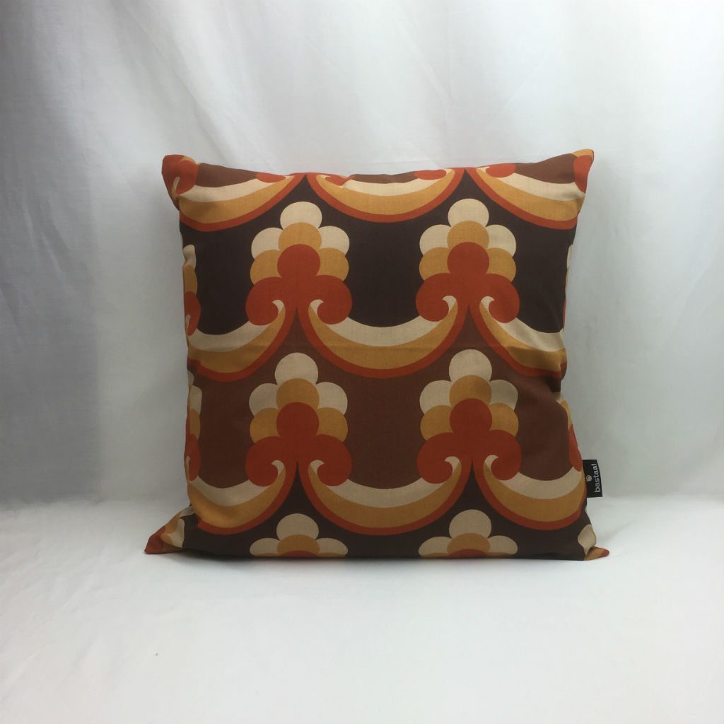 patroon bruin oranje retro - kussen retro - Afbeelding 5