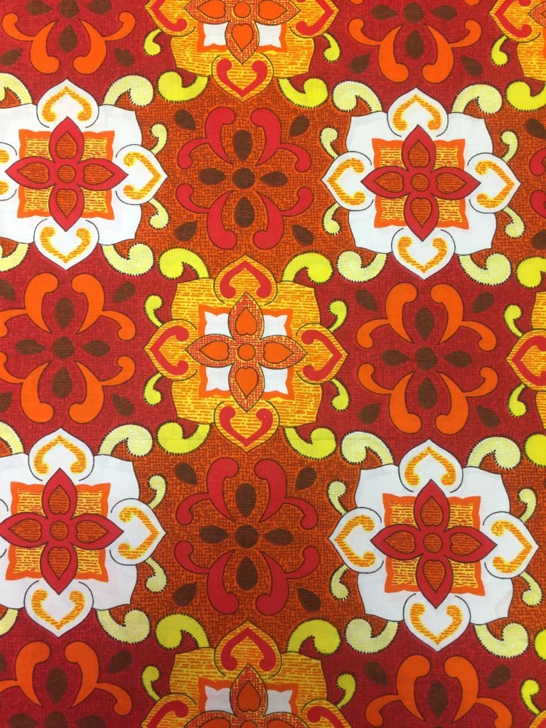 patroon oranje geel - stof retro