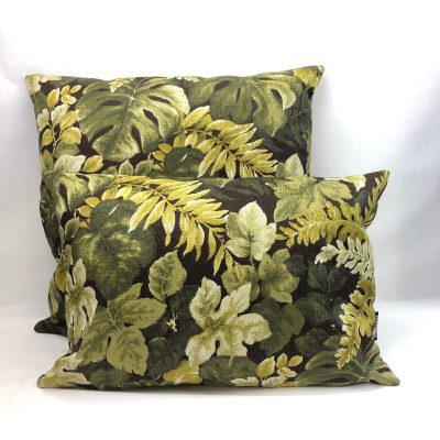 bladeren groen - kussen retro