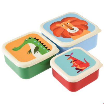 lunchbox snackdoosje dieren vintage 1