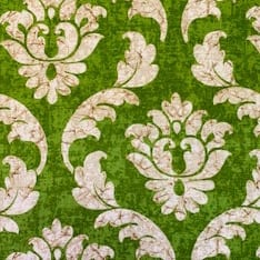 patroon groen ecru - stof retro