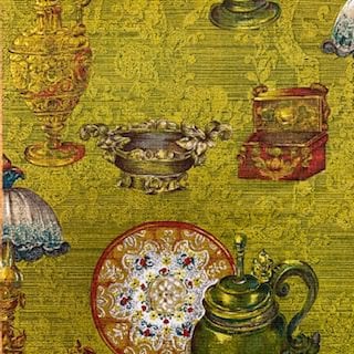 theepot lamp groen - stof retro