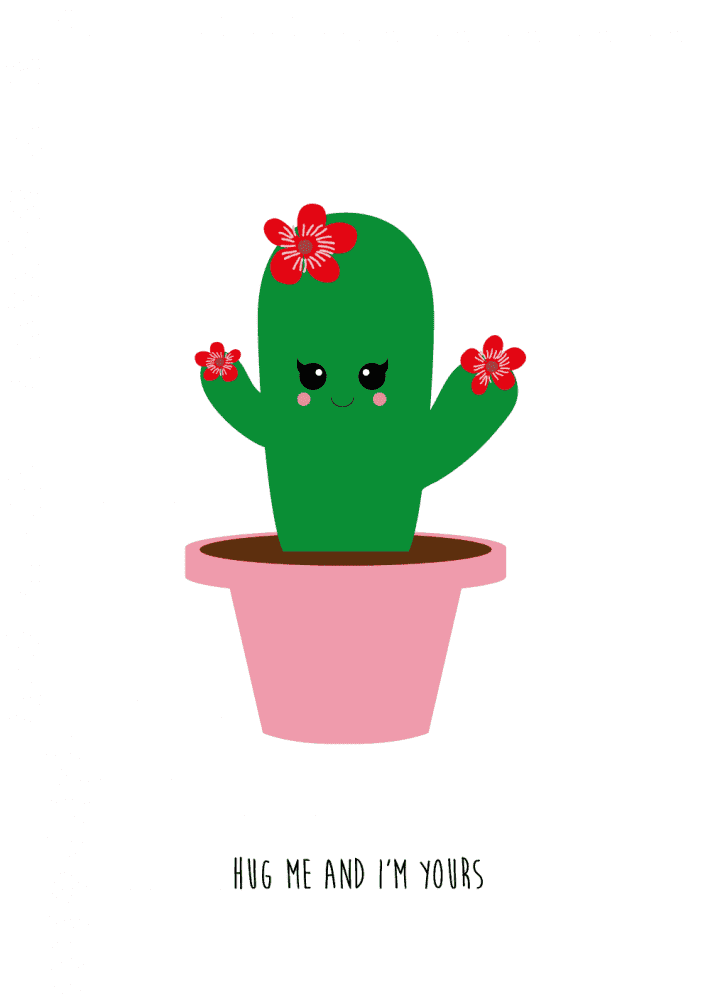 Hug me cactus - kaart