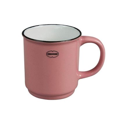 roze koffiemok vintage retro