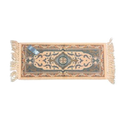 smyrna tafelloper in zachte kleuren zalm en blauw grijs