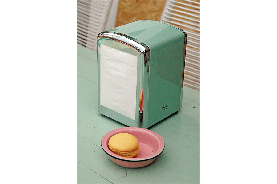 houder servetten napkins groen retro