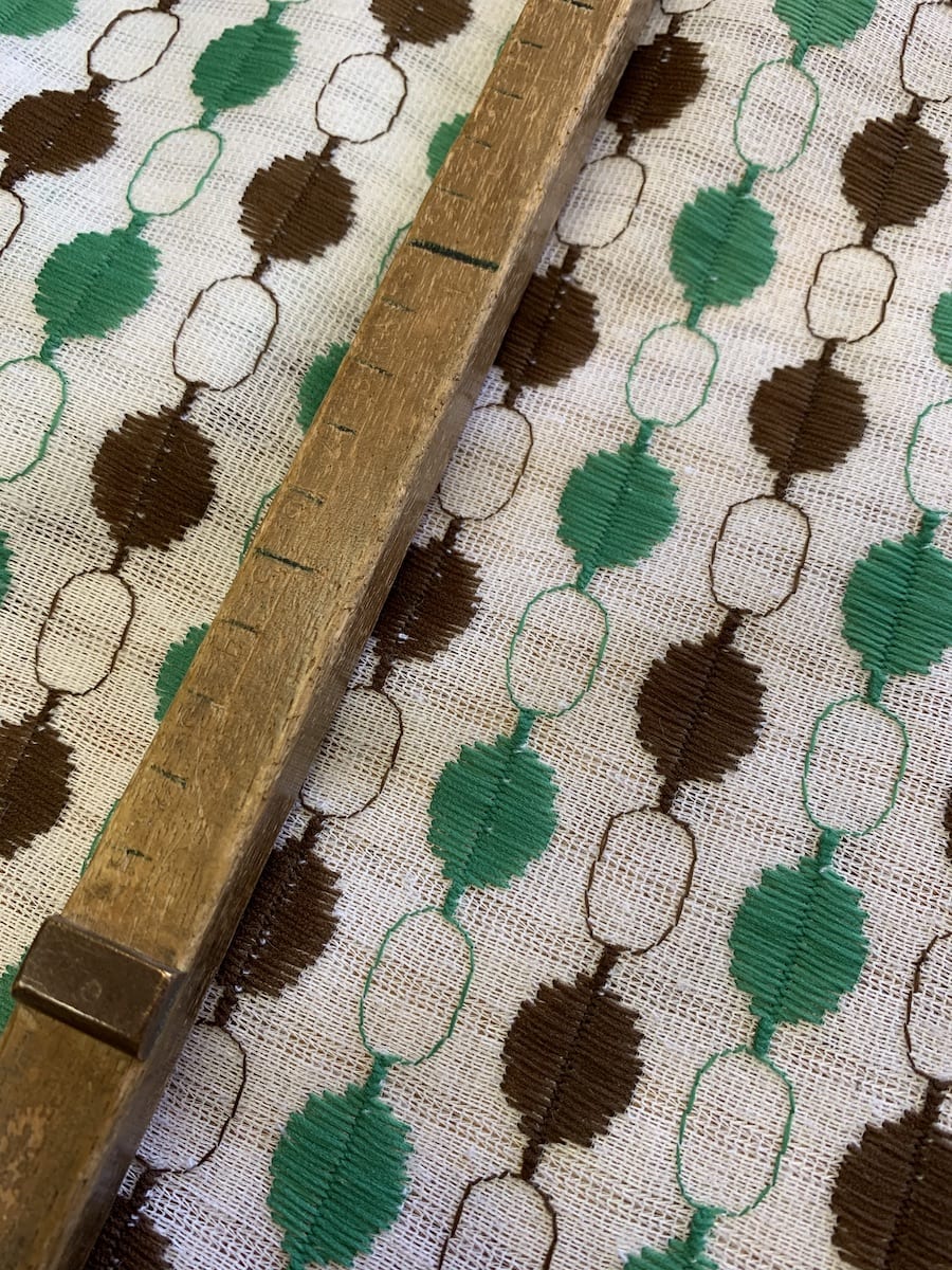 vitrage decoratiestof jaren 70