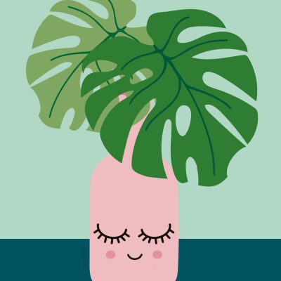 ansichtkaart monstera