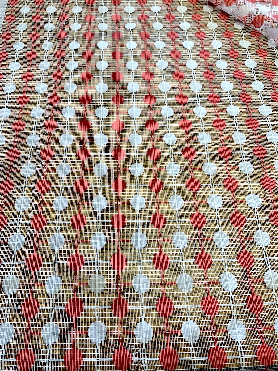 vitrage vintage rood wit cirkel