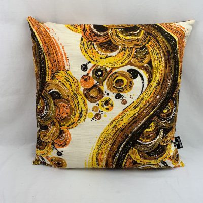 retro kussen 50x50 cm geel