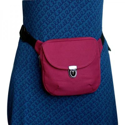 canvas heuptas rood met klikgesp