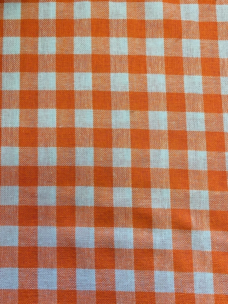 blokje oranje wit stof