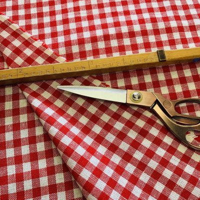 retro stof gordijn camper