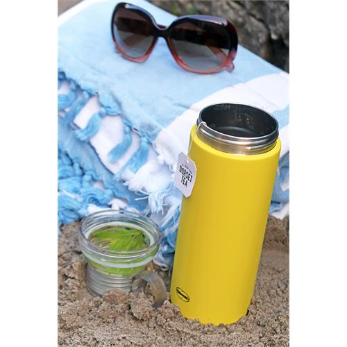 Thermosfles geel - met beker - Cabanaz 600 ml - Afbeelding 3