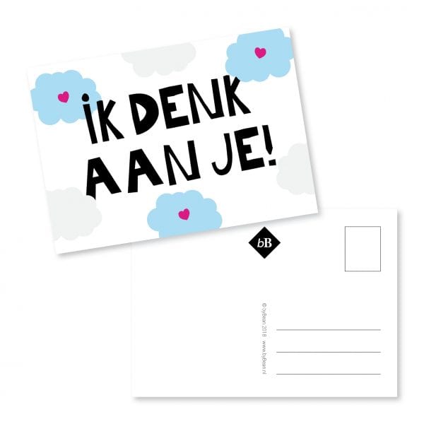 aan elkaar denken postkaart