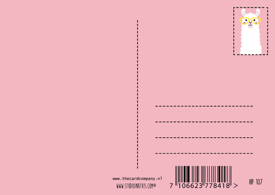 lama kaart achterkant