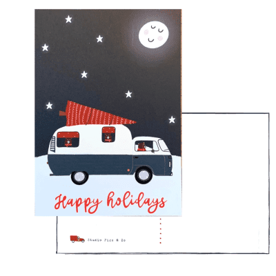 happy holidays kaart