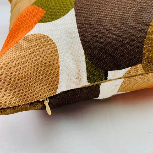 oranje bruin groen - kussens retro - Afbeelding 3