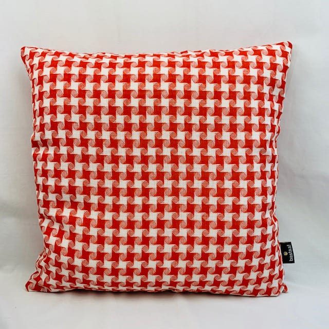 pied de poule rood wit - kussens retro - Afbeelding 5