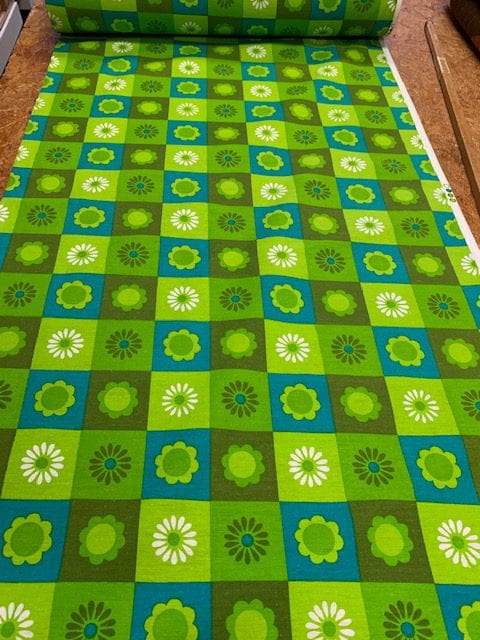 gordijnstof vintage caravan