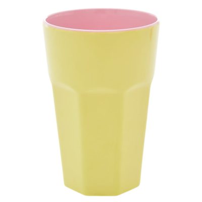 melamine cup tall geel