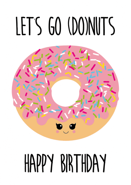 Happy Birthday Donuts - kaart - Bastaa!