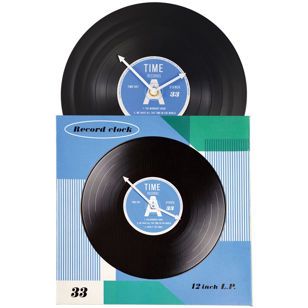 12 inch vinyl record clock