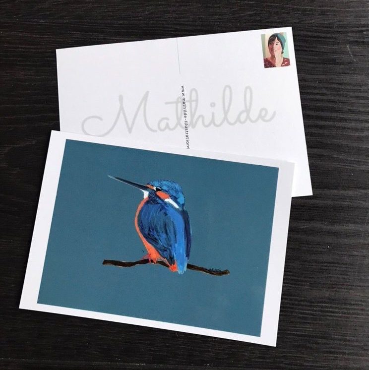 ansichtkaart met vogel