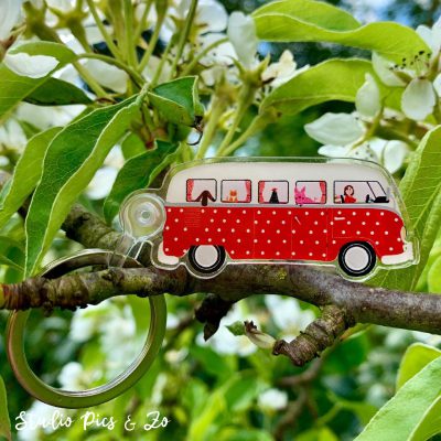 retro sleutelhanger acryl