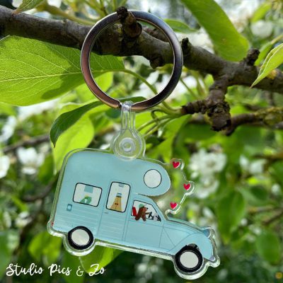 retro sleutelhanger acryl