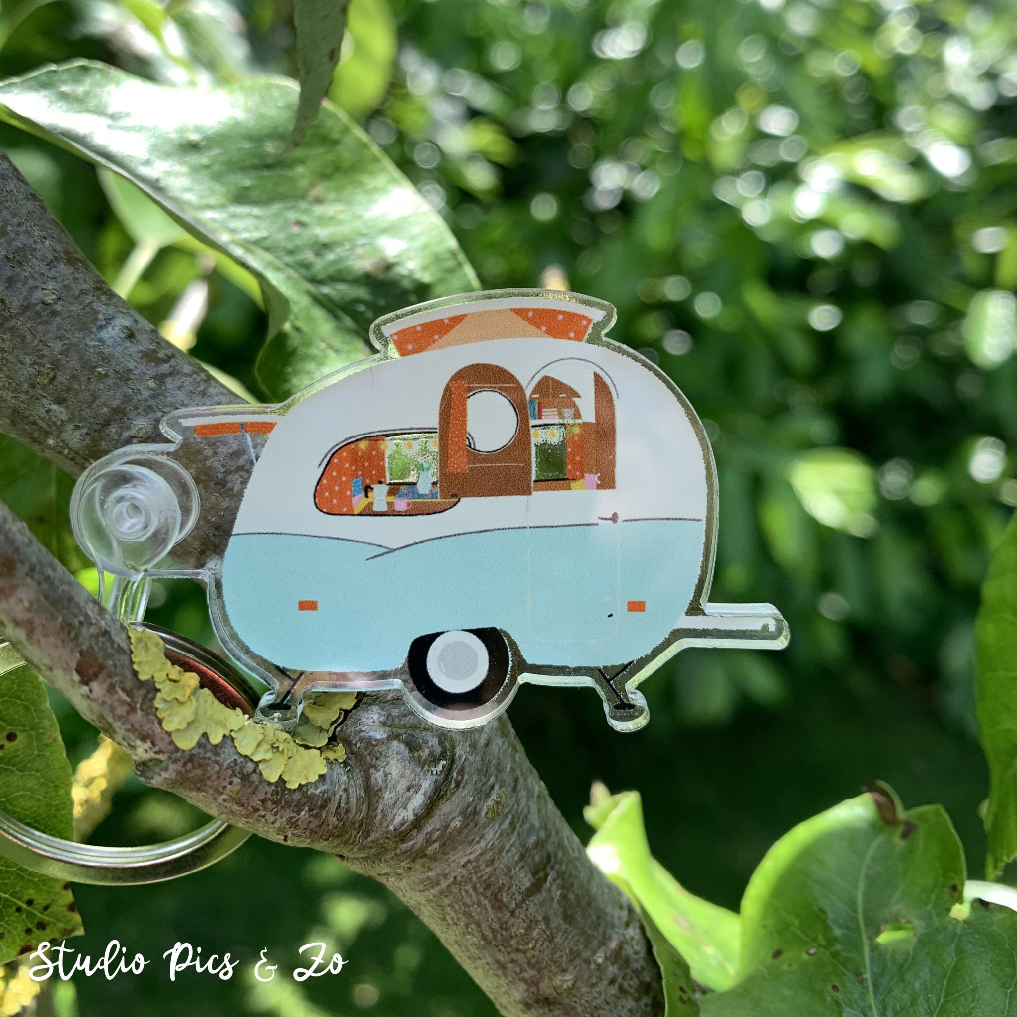 Otje retro caravan - sleutelhanger