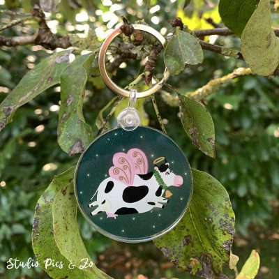 retro sleutelhanger acryl