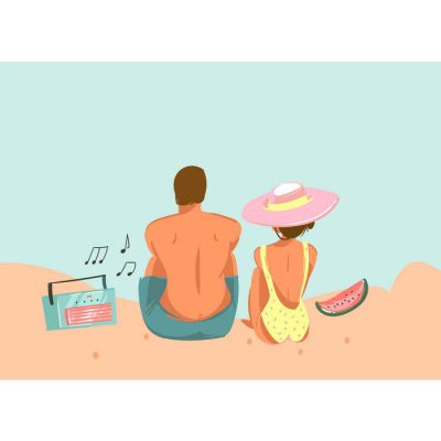 zomerse ansichtkaart