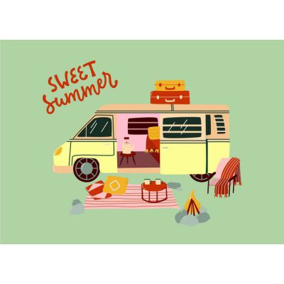 zomers ansichtkaartje