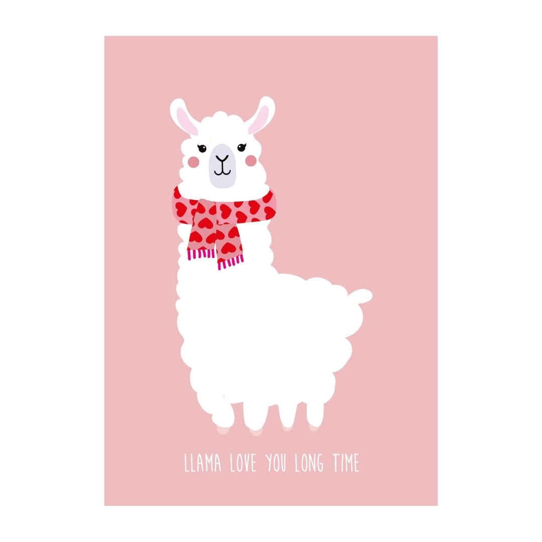 ansichtkaart lama