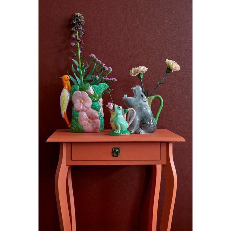 vaas keramiek flower kraanvogel