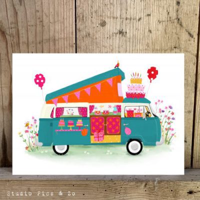 verjaardagskaart retro