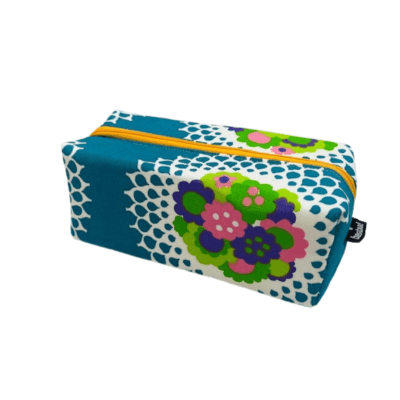 Marijn - etui blok XL - blauw - retro stof Bastaa!