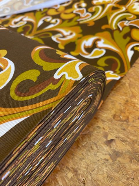 vintage stof groen patroon